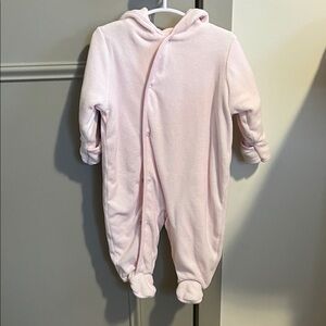 Pottery Barn Kids Light Pink Hooded Onesie